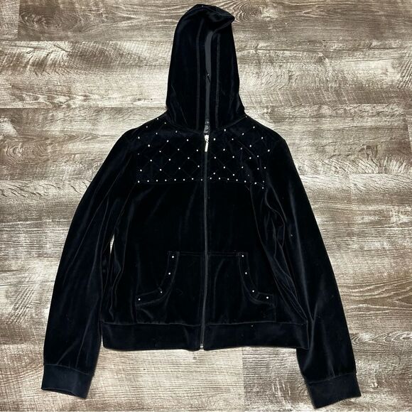 Kaktus Black Zip Up Sweatshirt Size Medium - Picture 1 of 6